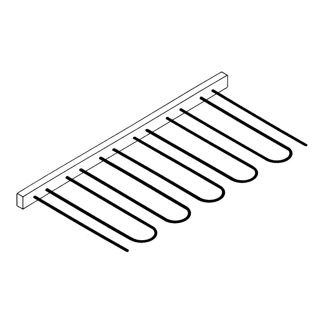 Glass holer for 18 stemware / stainless steel