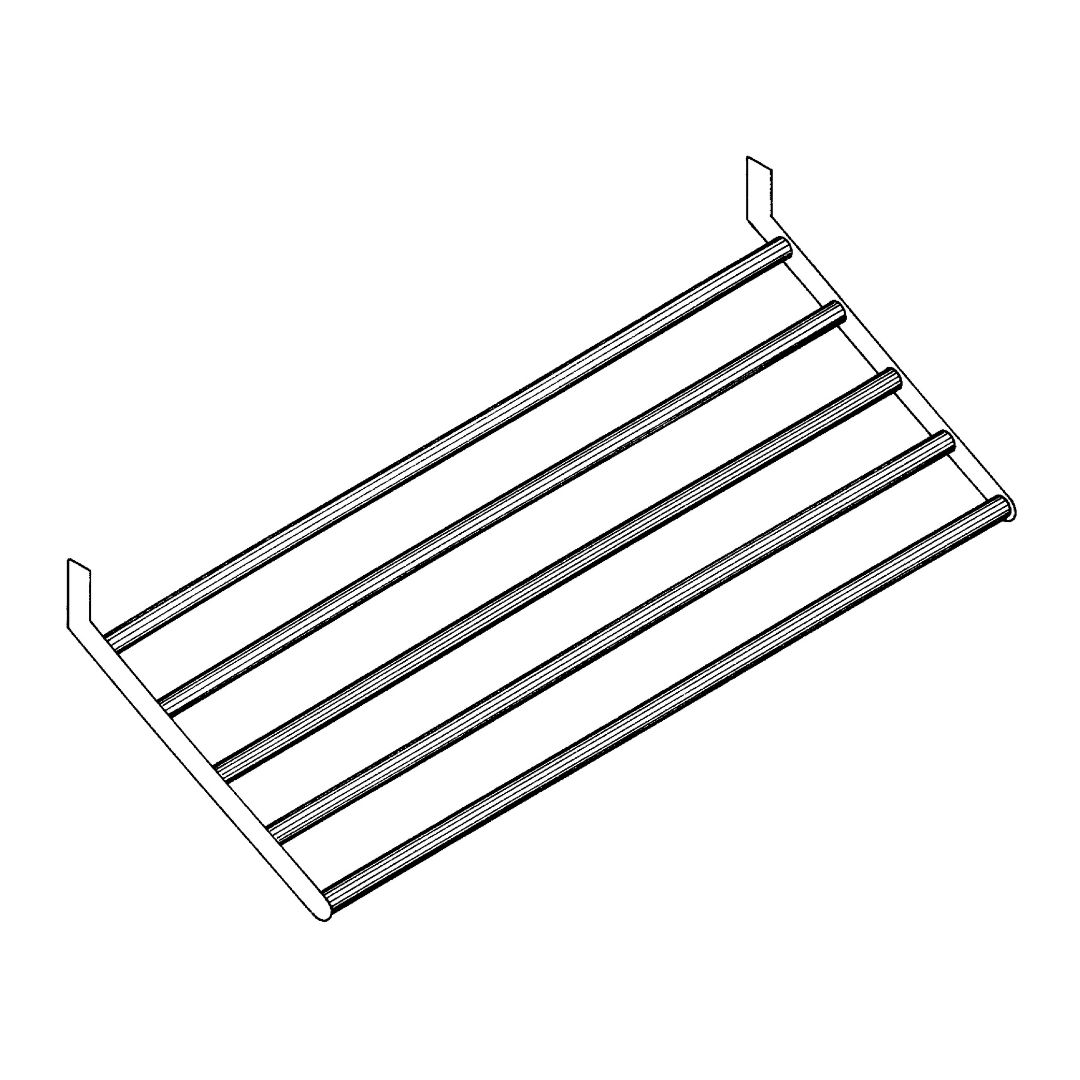 Slanting shelf for kitchen tools / stainless steel
