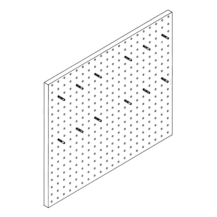 Panel with 12 hooks / stainless steel