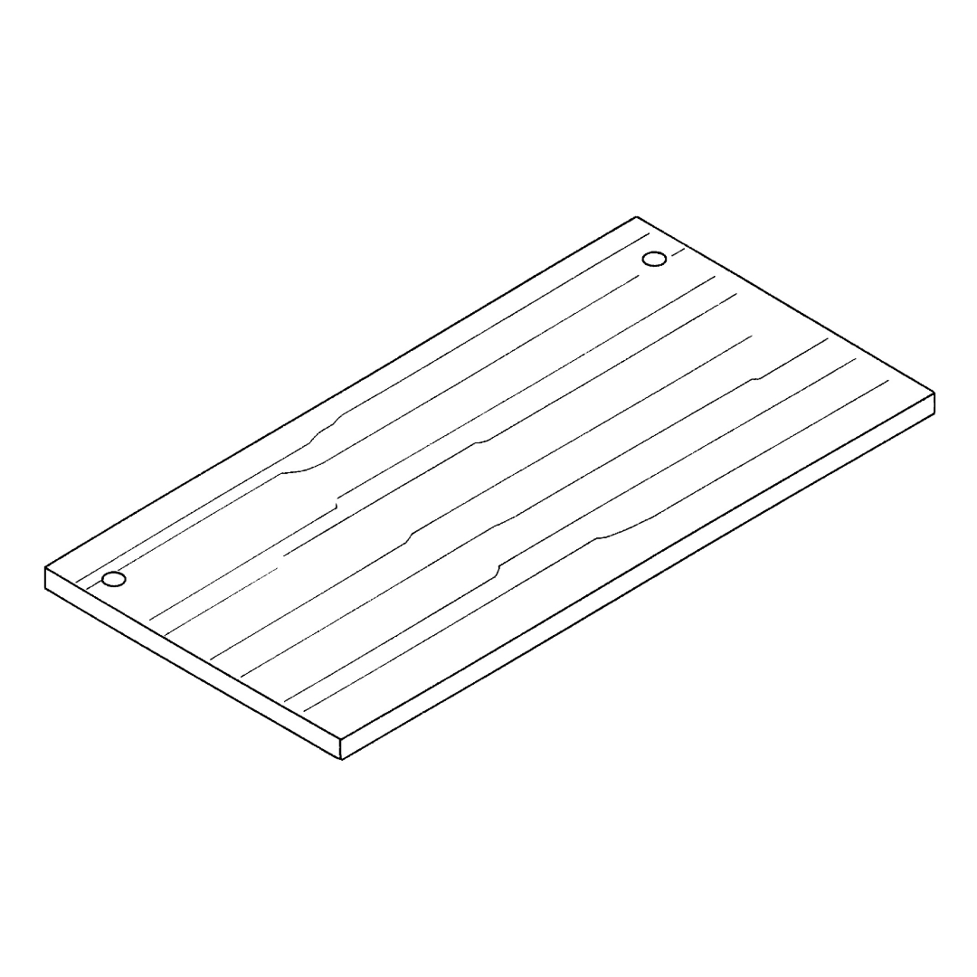 shelf, wood / black oak