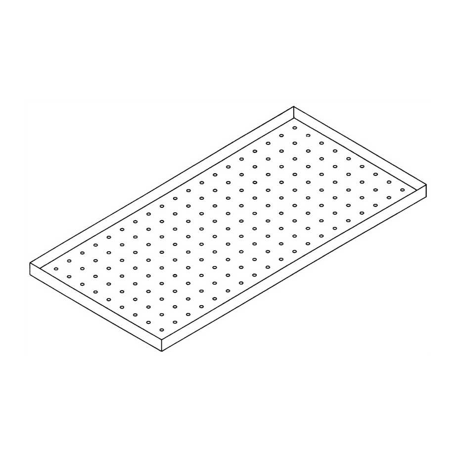 shelf, perforated sheet with edge / stainless steel
