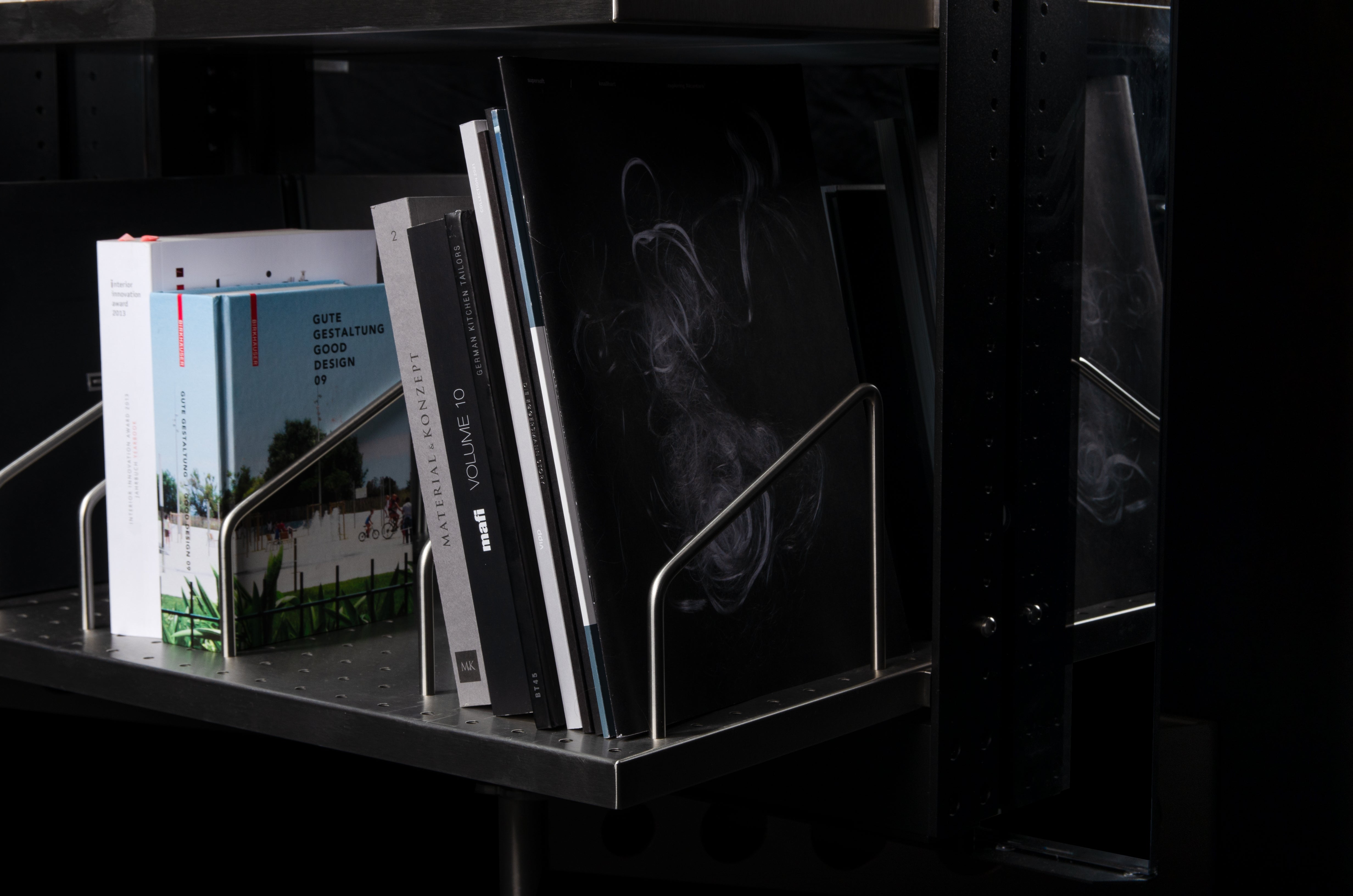 Shelf for books/ stainless steel