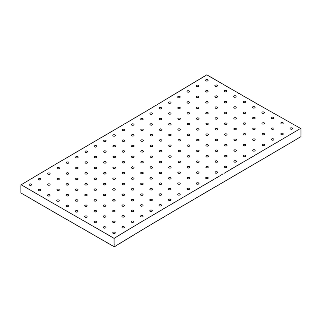 Shelf, perforated sheet / stainless steel