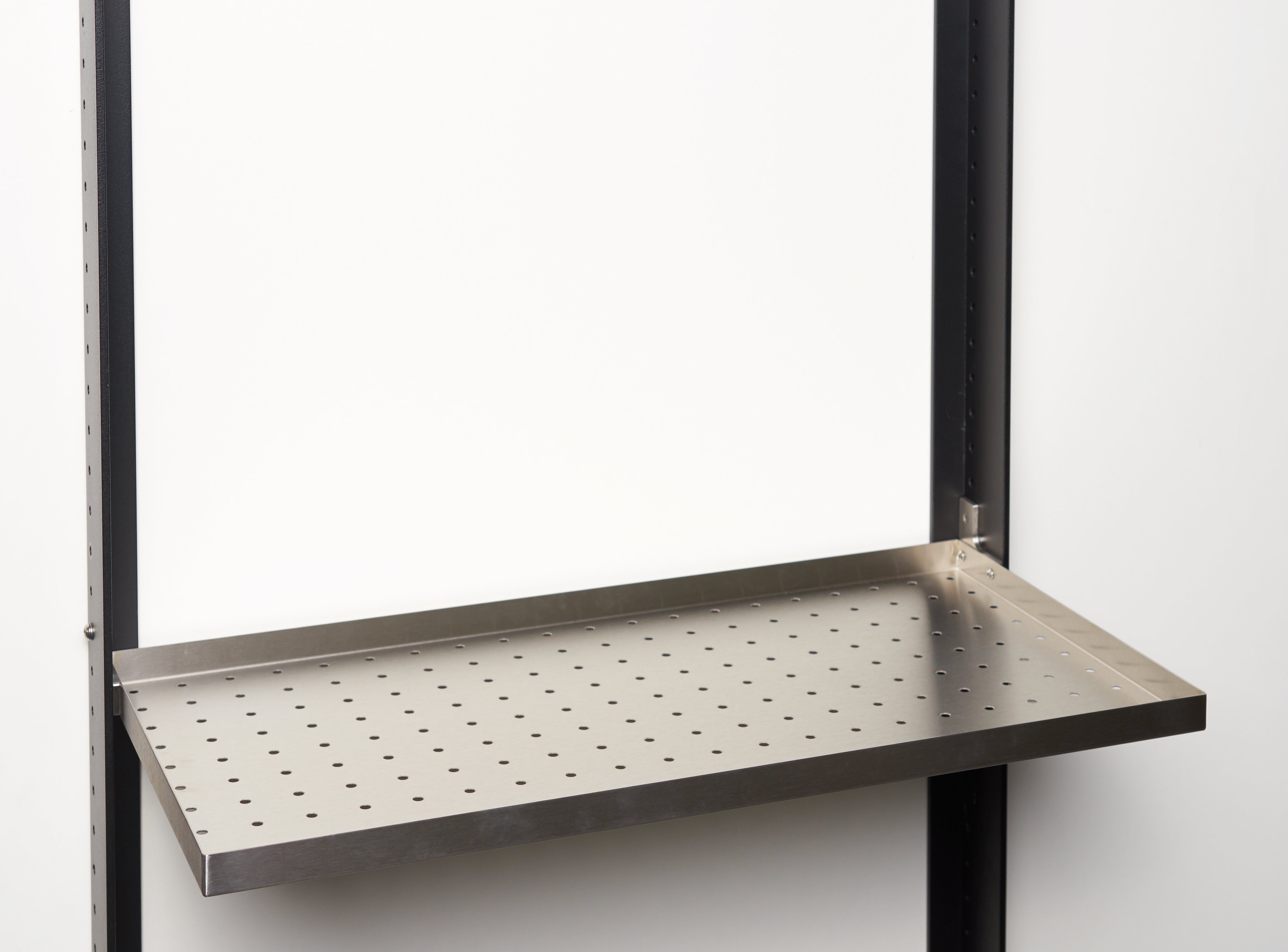 shelf, perforated sheet with edge / stainless steel