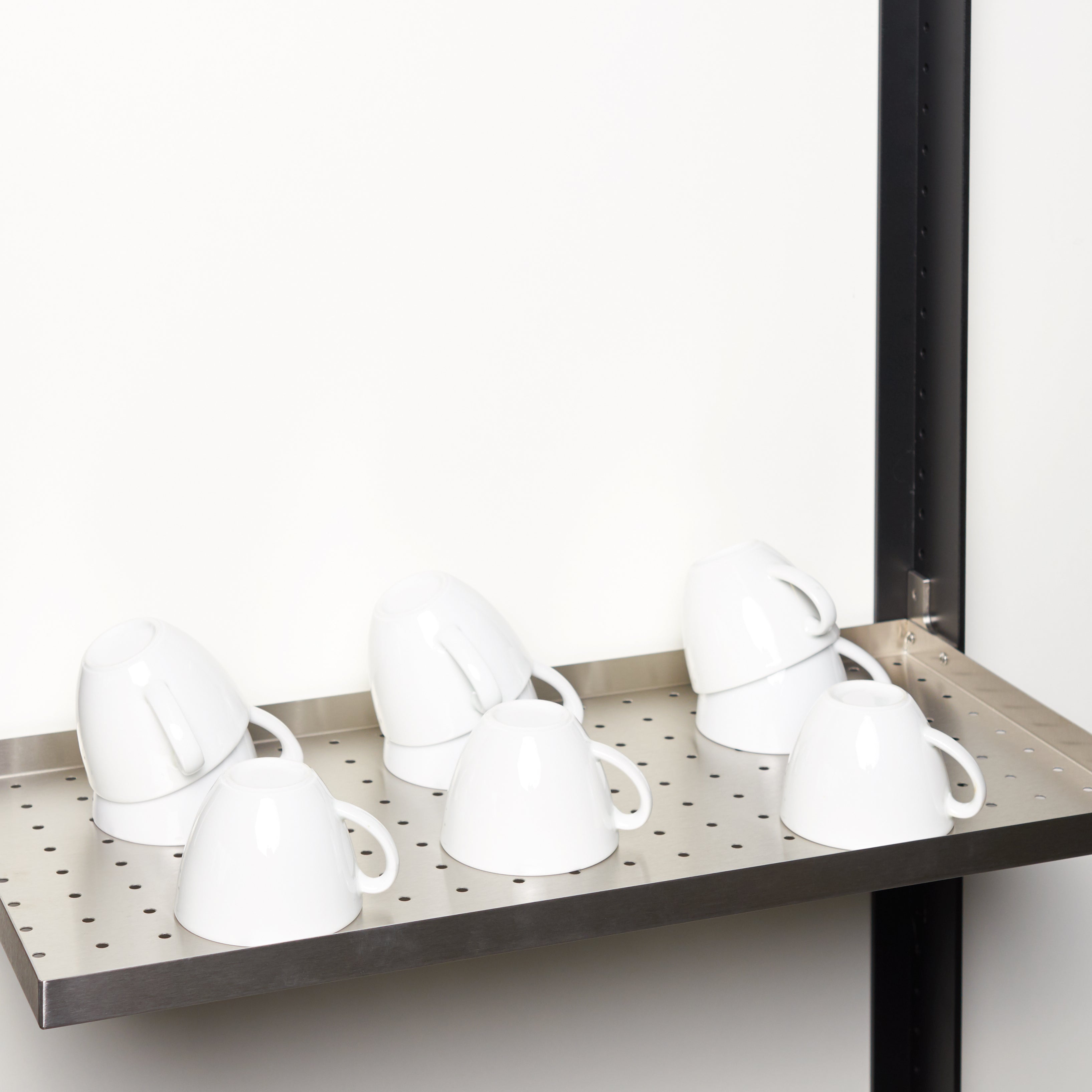shelf, perforated sheet with edge / stainless steel