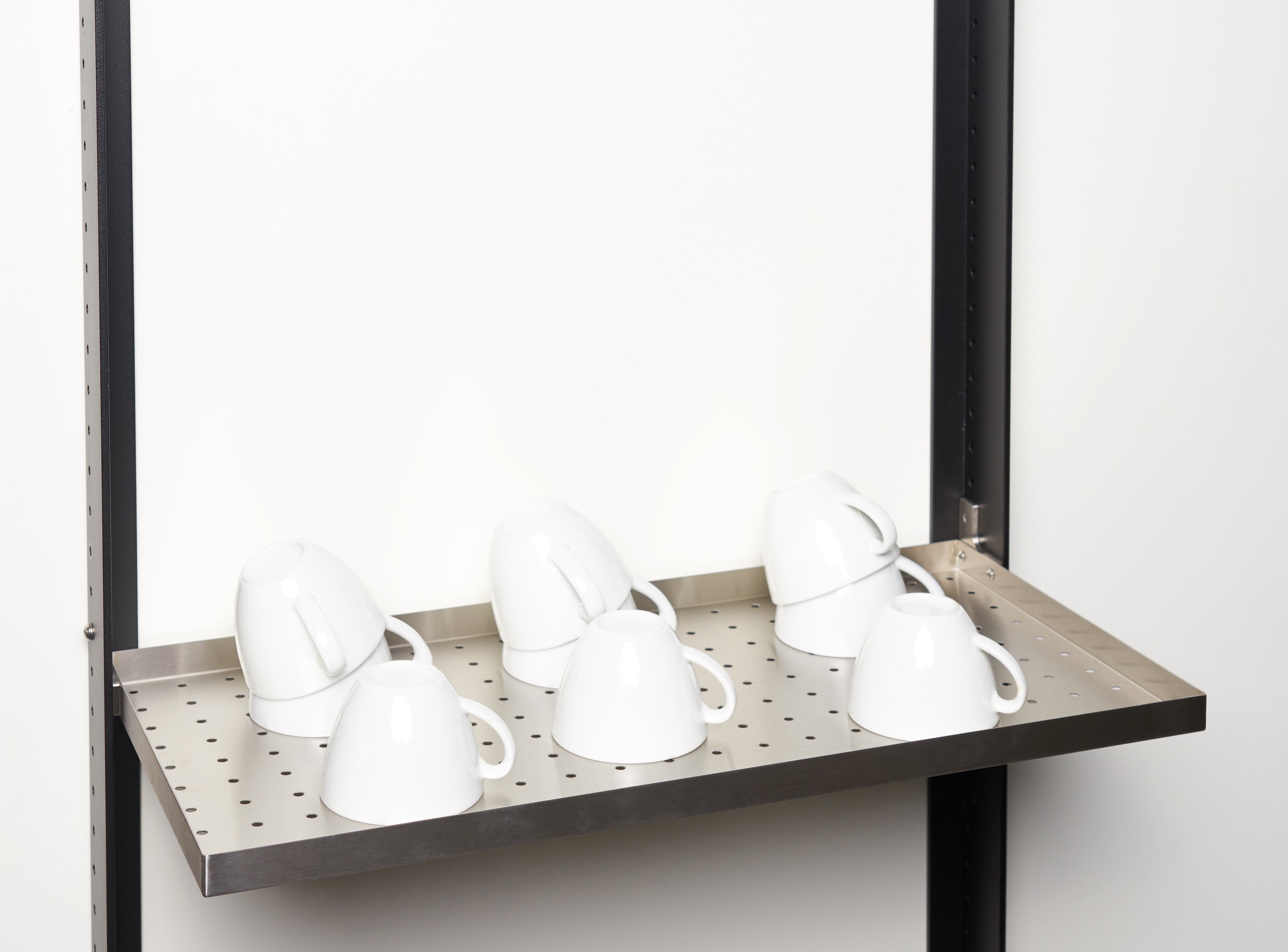 shelf, perforated sheet with edge / stainless steel