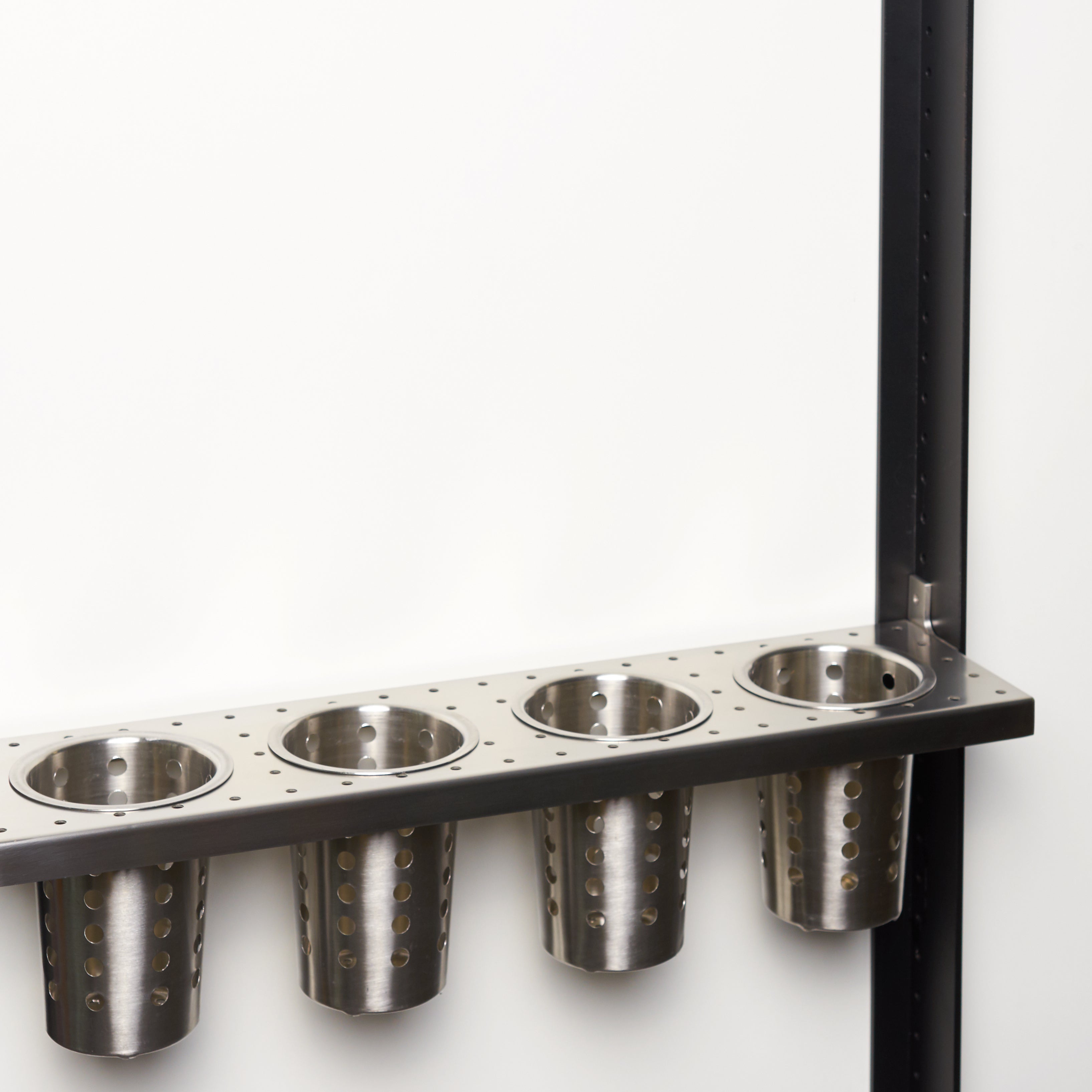 Shelf with 4 cutlery holders / stainless steel