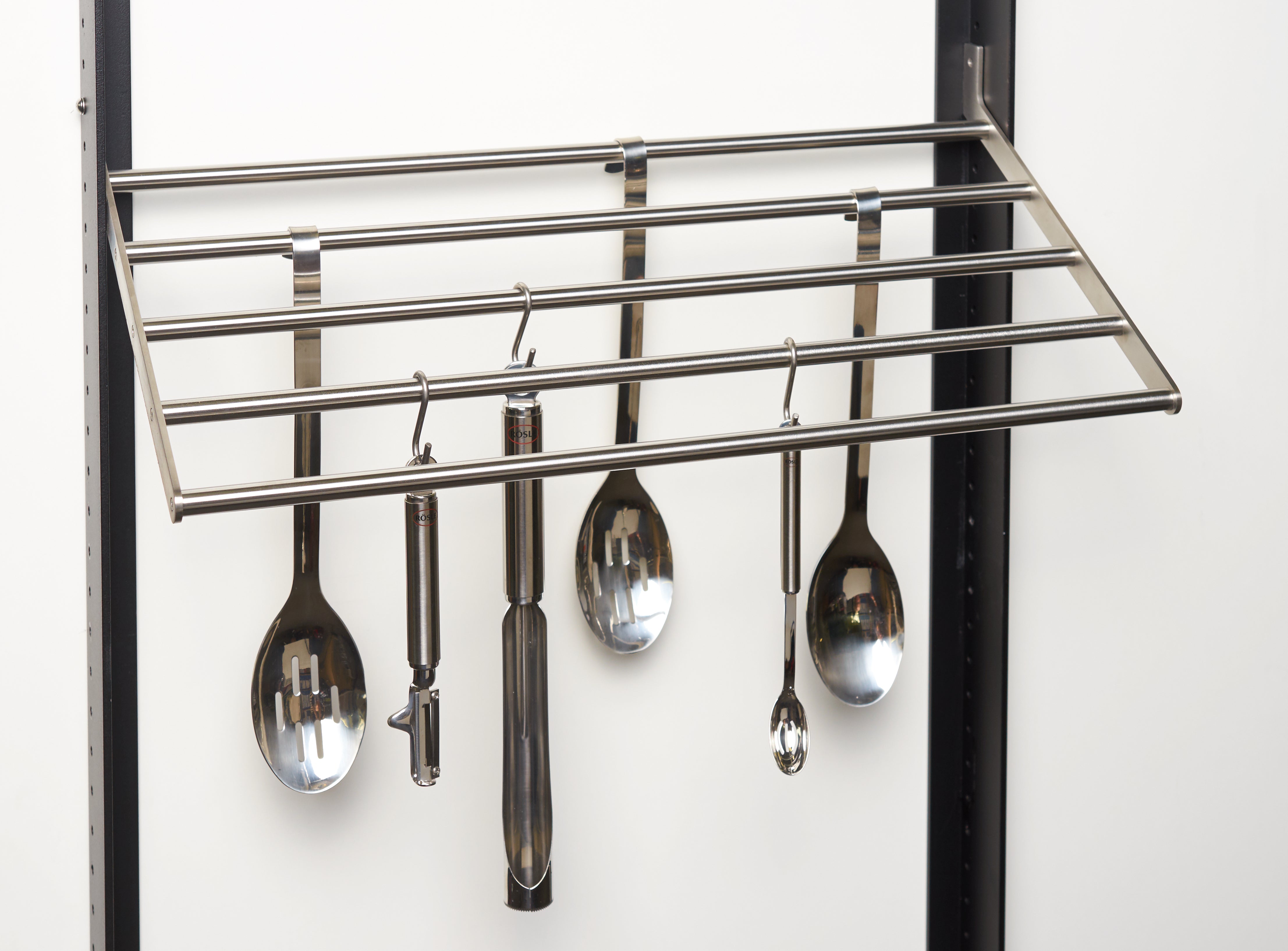Slanting shelf for kitchen tools / stainless steel