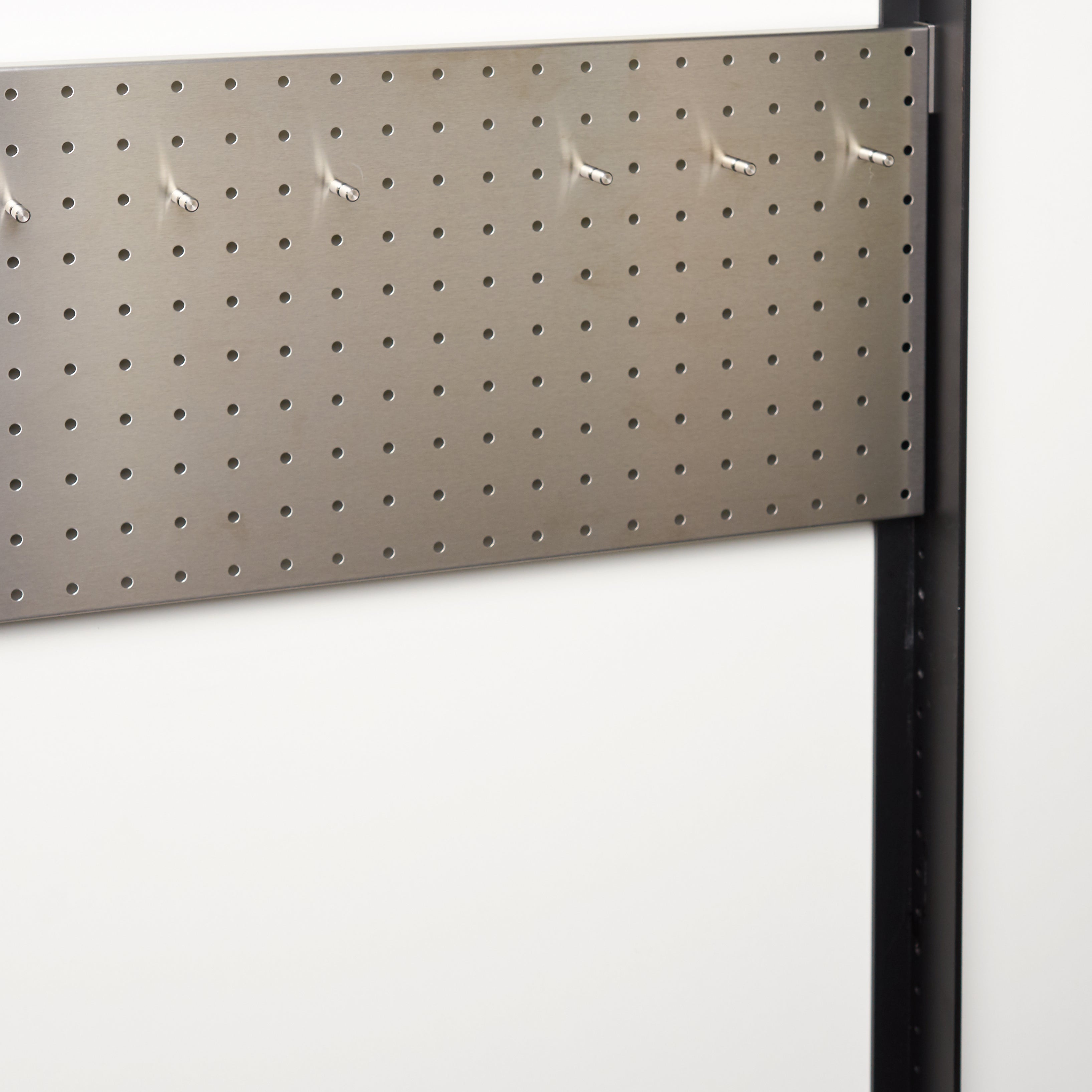 Panel with 6 hooks / stainless steel