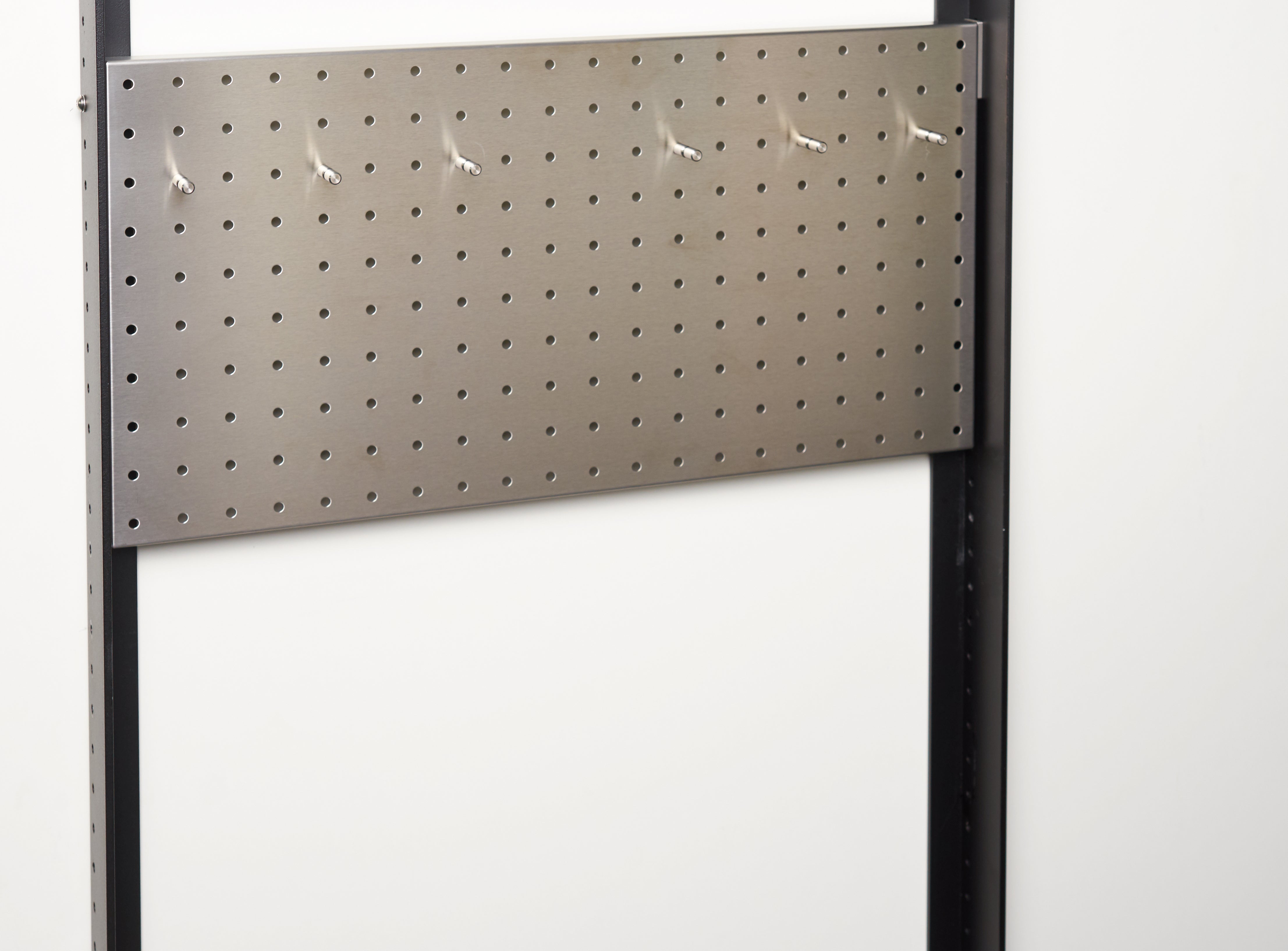 Panel with 6 hooks / stainless steel
