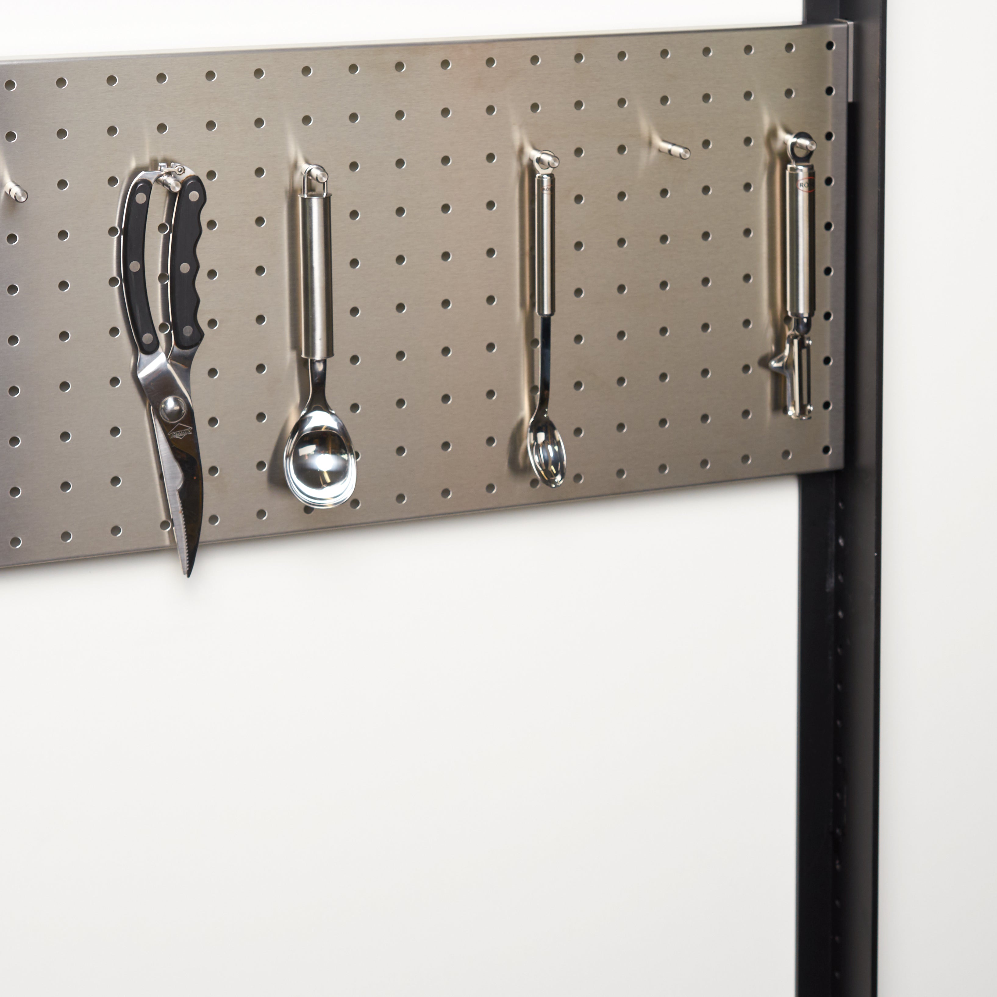 Panel with 6 hooks / stainless steel