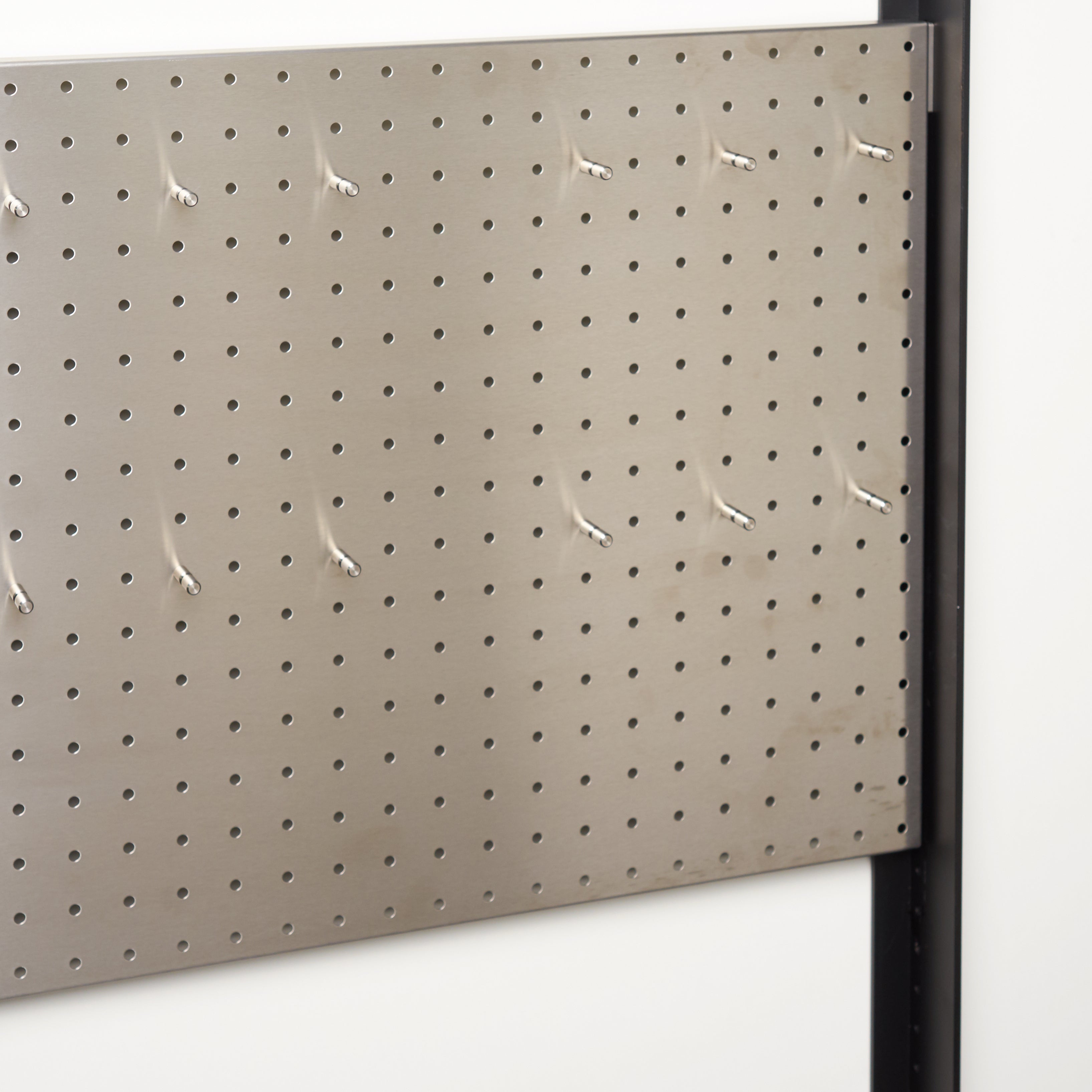 Panel with 12 hooks / stainless steel