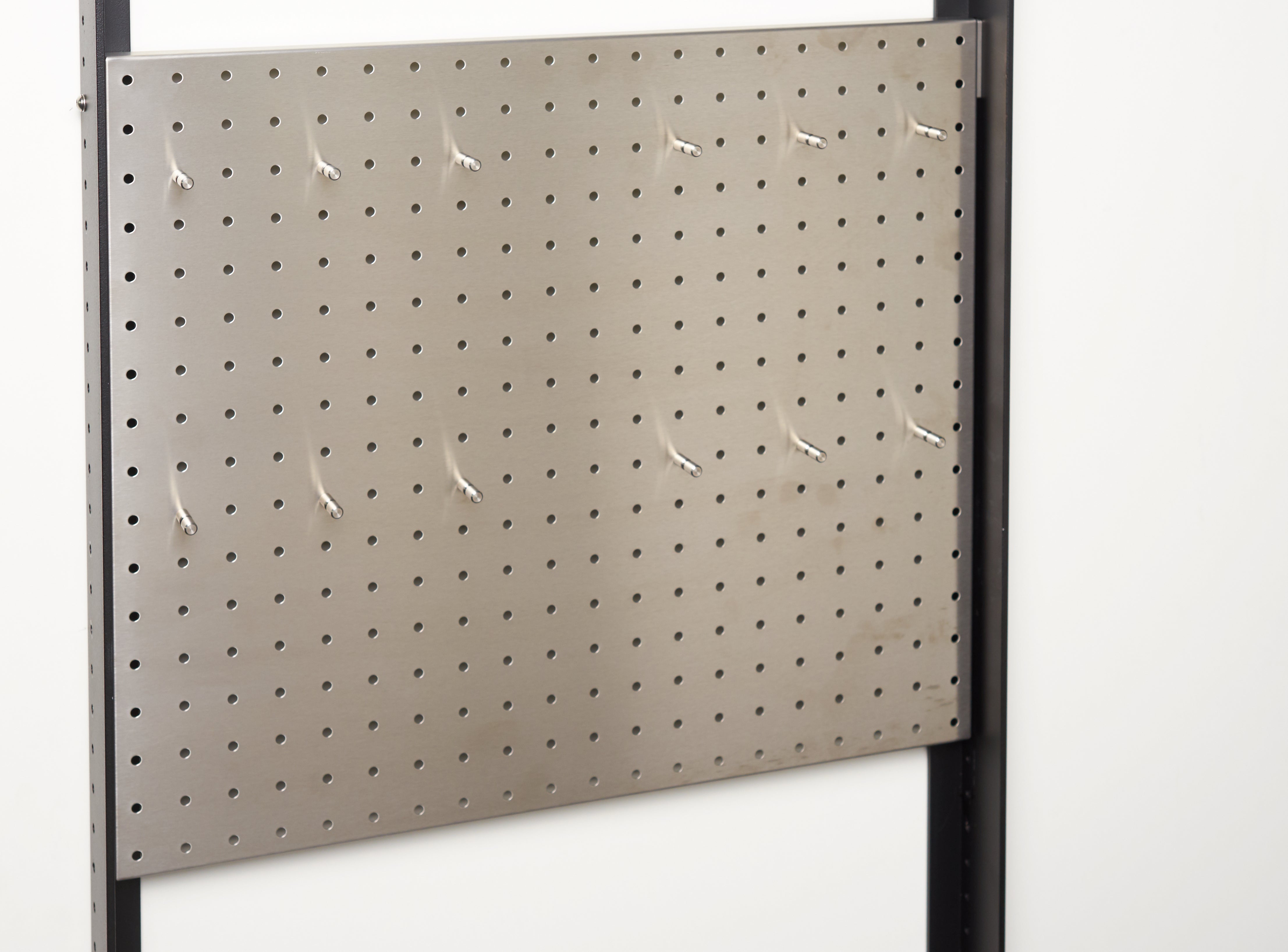 Panel with 12 hooks / stainless steel